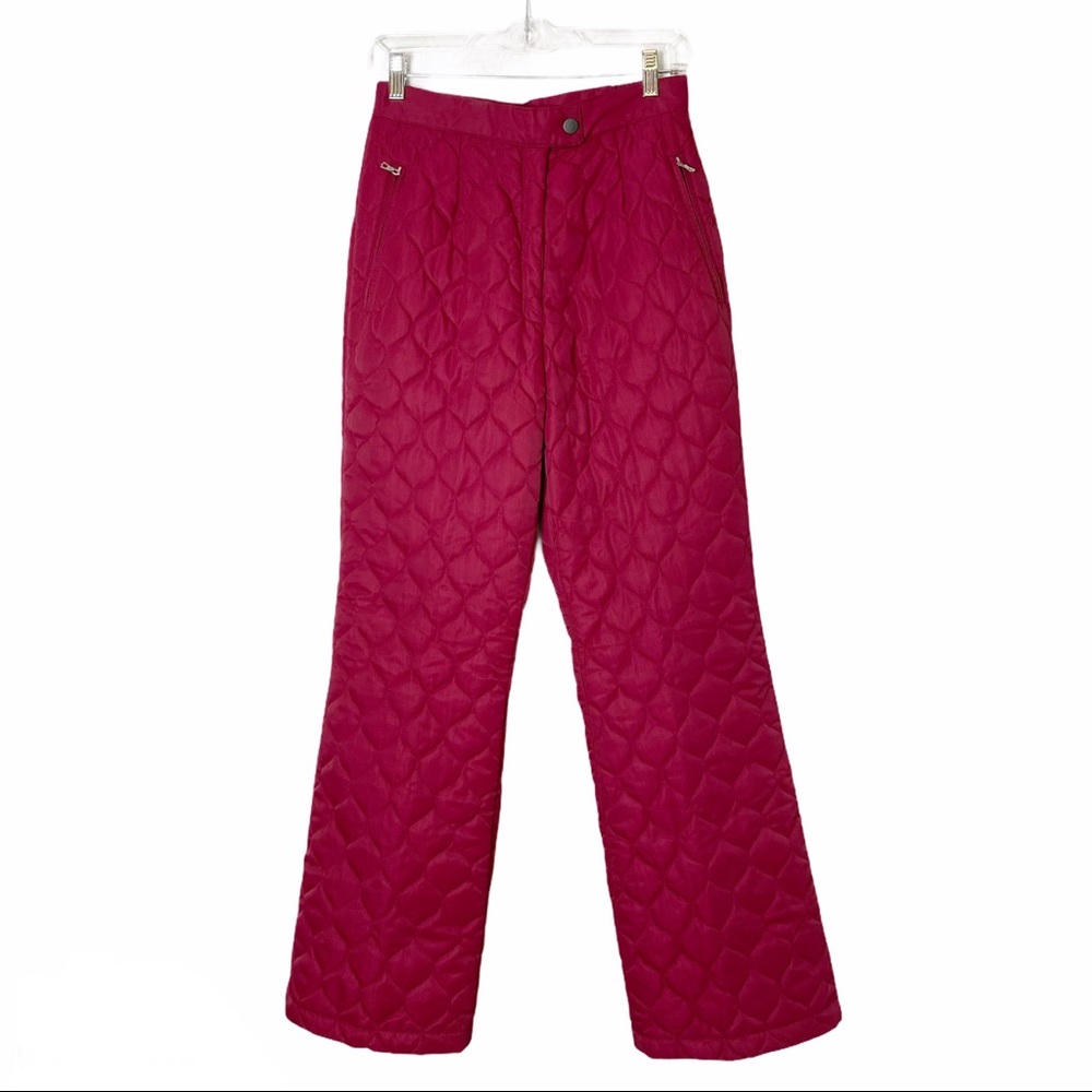 M.Miller Red Winter Snow Ski Quilted Pants Size M